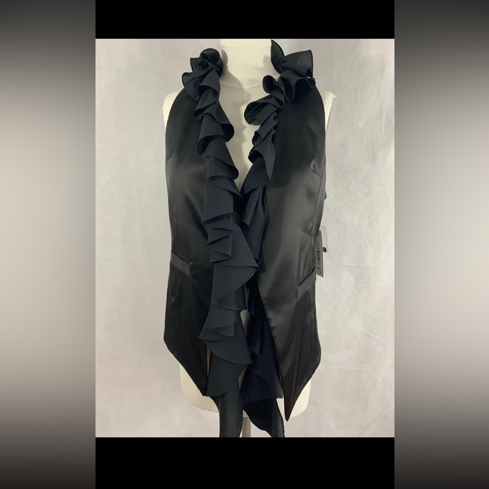 Bergamo by EBI Black  Blouse Size 8 Black $385 NWT Womens